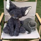 30cm Black Cat Plush Toy  Cute Soft Stuffed Animal  Gift For Cat Lovers   Kids