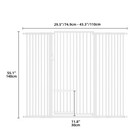 Extra Tall 55  High Metal Dog Gate With Cat Door Auto Close Pet Gate Indoor