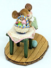 Wee Forest Folk Wff M-408  tippy Basket  Easter Piece With Wff Box