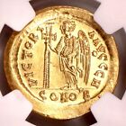 Anastasius I Gold Av Solidus Coin Byzantine Empire 491-518 Ad Certified Ngc Ms