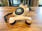 Vintage Western Electricworking Rotary Dial Telephone  Black   Tan  Desk Phone