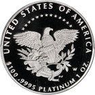 2005-w Platinum American Eagle  100 Pcgs Pr70 Dcam Blue Label