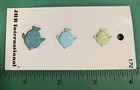  3  Vintage Jhb 1 2   -3 4    Fish Assorted Blues Plastic Shank Buttons Nos-n2