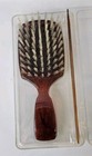 Vintage Hair Brush   Comb Set Plastic Woodgrain Indian Head Nylon Made In Usa