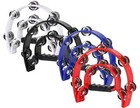 Tambourine Double Row Half Moon Musical Percussion Instrument Metal Jingles Drum