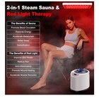 Xl Infrared Sauna Box With True 660   850nm Red Light Therapy Lamp