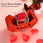 Preserved Rose Gifts For Women  Eternal Flower Rose Box With Heart Necklace 