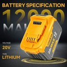2pack Up To 12 0ah Replacement For Dewalt 20v Tool Battery Lithium Ion Dcb209