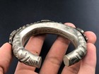 Authentic   Vintage Afghani  Brass Tribal Cuff Glass Beats Bracelet  Handcrafted