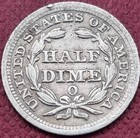 1848 O Seated Liberty Half Dime 5c Higher Grade Au Details  51256