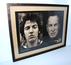 Bruce Springsteen Orig Litho Frank Stefanko Signed New Frame Born To Run