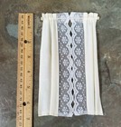 Dollhouse Curtains Fabric   Lace Cream And White Long 1 12 Scale Miniatures