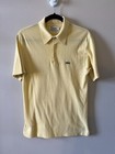 Vintage Izod Lacoste Logo Polo Shirt Mens Cotton Short Sleeve Yellow Sz L  a039 