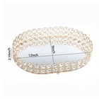  crystal Perfume Tray 12x9   - Gold Vanity Jewelry Makeup Organizer Dresser 