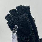 Victoria s Secret Convertible Black Gloves mittens Snowflake Sparkle Bling Nwt