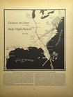 1941 Eastern Airlines Daily Flight Pattern Map Cool History Magazine Print