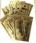 Lot Of 20 100 Dollar Bills Gold Foil 24 Karat  999 Pure