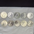 Peace Silver Dollars 1921-1935 Lot Of 5 Uncirculated 90  Silver Coin Mixed Year