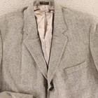 Vtg Tweed Jacket Mens Xl Xlt 48l Herringbone 100  Camel Made Usa