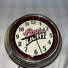 Vintage 1999 Retro Coors Light Logo Large Red Neon Wall Hanging Clock W plug