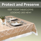 Clear Plastic Table Protector 54x72 Inch Heavy Duty Vinyl Waterproof Table Cover
