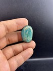 Very Rare Old Vintage Large Tibetan Turquoise Stone Bead Worn Patina