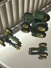 Ertl John Deere Tractor 1 64 Die Cast   Plastic Farming Equipment Toys Lot Of 3