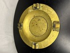 Vintage Heavy Brass Metal Circular Cigar Cigarette Ashtrays Lot Of 2