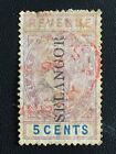 Malaya Selangor Opt Straits Settlements Qv Revenue 5c Used Faults Isc sr21 M3308