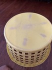 Vtg Rubbermaid Laundry Basket Roughneck Round Basketweave 2966 Yellow