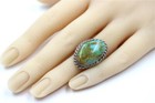Vintage Navajo Southwestern Sterling Silver Gorgeous Turquoise Size 4 5 Ring