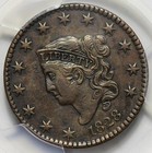 1828 Coronet Head Large Cent - Large Narrow Date  n-1   Us 1c Copper Coin