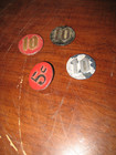 Mills Antique Slot Machine Denomination Badge Lot