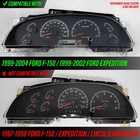 Blue Glow Gauge Black Overlay For 99-04 Ford F150 expedition Instrument Cluster