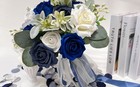 White Bridal Wedding Bouquet  Artificial Flowers Bridal