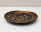 David Andersen Norway Enamel On Copper Dish Bowl Bird Abstract Mid Century