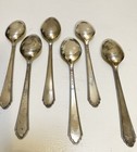 Set Of 6 Antique Sterling Silver Spoons Marked Treasure Sterling Patd  1921