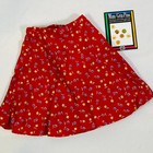 18  American Girl Doll Today Pc Play Outfit Red Floral Skirt   Htf Necklace Set