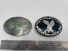 Vintage Silver Eagle Black   Green Phoenix Metal Belt Buckle Lot