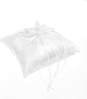 Cosmos Satin Bridal Wedding Ring Bearer Pillow 1 Count  pack Of 1   White 