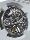 2025 Ghana 5 Cedis Silver Graded Ms 70 Antiqued By Ngc Memento Mori Pirate