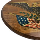 Vtg Handmade Patriotic American Eagle W Flag   Arrows Lacquered Plaque 14 25 l