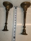 Lot Of 2 Vintage Brass Graduated Taper Candle Stick Holders  - 9    10 