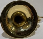 Piccolo Pocket French Horn W engraving On Bell W case    Very Nice 