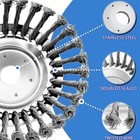 8  Weed Brush Steel Wire Trimmer Wheel Garden Lawnmower Grass Cutter Head Tool