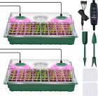 2 Pcs Seed Starter Kit With Grow Light  80 Cells Seed Starter Tray For Indoor