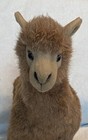 2001 Hansa Alpaca Brown Stuffed Animal Realistic Plush 11 X12 Inch Vintage