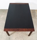 Mid Century Danish Modern Coffee Table Black Top Rosewood Hans Olsen Rectangular