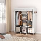 Portable Closet Wardrobe Hanging Clothes W  2 Hanging Rods   8 Storage Organizer