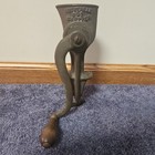 Antique Universal No  1 Food Chopper Meat Grinder Manual Hand Crank Table Mount